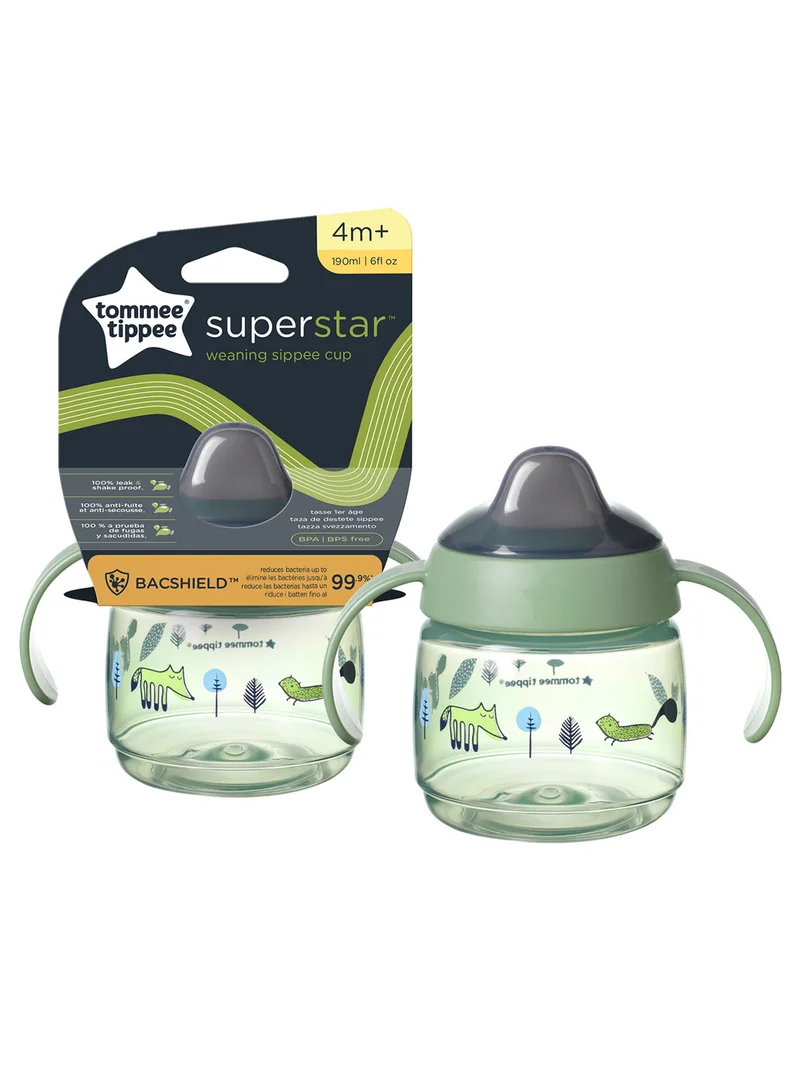 tommee tippee Superstar Sippee Weaning Cup Sippy Bottle For 4m+ 190 ml Assorted