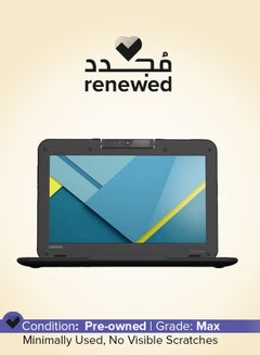 لينوفو مجدد - لابتوب كروم بوك N22 إصدار (2018) بشاشة مقاس 11.6بوصة ومعالج إنتل سيليرون N3050/الجيل الأول/ذاكرة رام 4 جيجابايت/ذاكرة EMMC سعة 16 جيجابايت/بطاقة رسومات إنتل بدقة عالية الوضوح اللغة الإنجليزية أسود  - Image 1