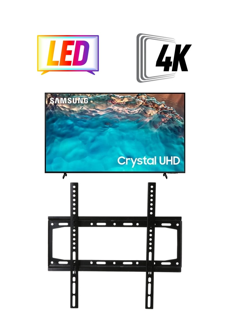Samsung 55 Inch 4K Uhd Smart Led Tv With Built In Receiver 55BU8000 Black + wall mount 55bu8000 black 