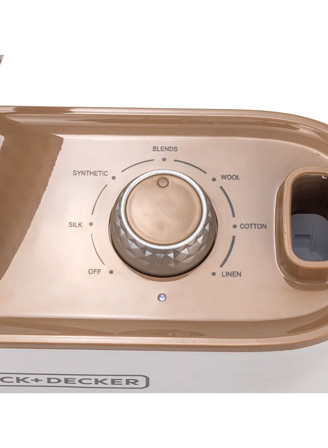 بلاك اند ديكر مكواة بخار قائمة 2400 واط ، تسخين سريع، معدل بخار 35 جم/دقيقة، 6 مستويات بخار، رأس  الفولاذ المقاوم للصدأ، إيقاف تلقائي، سعة بخار ممتدة، GST2400-B5 1.5 L 2400 W GST2400-B5 أبيض/ذهبي - Image 3