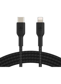 Braided USB-C to Lightning Cable (iPhone Fast Charging Cable for iPhone 14, 13, 12 or earlier) Boost Charge MFi-Certified iPhone USB-C Cable 2m Black - pnsku/N53331542A/45/_/1732189072/d196789c-0535-4782-9768-4ee79823ed83