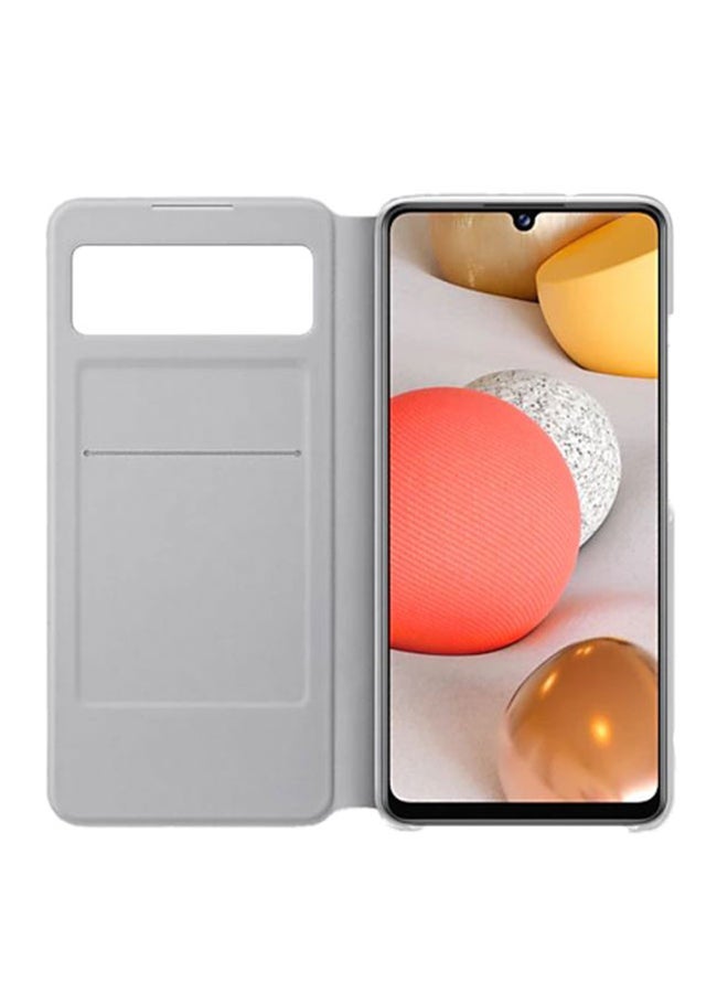 سامسونج غطاء حماية إس فيو الذكي بتصميم محفظة لهاتف سامسونج جالاكسي A42 أبيض - Image 3