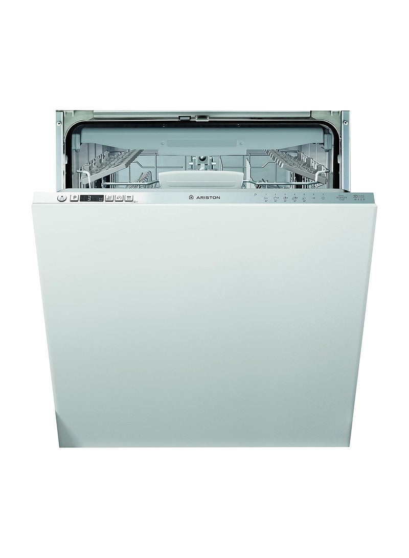 Ariston - Built In 60cm Fully Integrated Dishwasher, 14 Place Setting & 7 Programs, 3 Racks, Inverter Motor With Fast Wash and 3D Zone Wash, Silent Dishwasher, Made In Poland LIC3C26WF Silver - Image 1