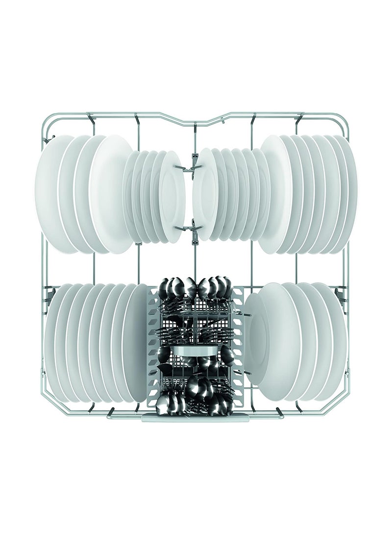 Ariston - Built In 60cm Fully Integrated Dishwasher, 14 Place Setting & 7 Programs, 3 Racks, Inverter Motor With Fast Wash and 3D Zone Wash, Silent Dishwasher, Made In Poland LIC3C26WF Silver - Image 1