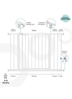 Moon Safety Gate With Extension Kit And 4 Pack Wall Cups  - Image 2