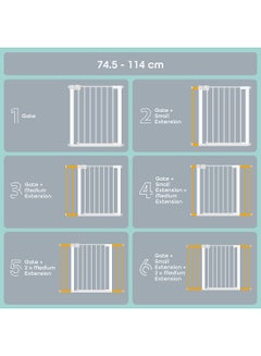 Moon Safety Gate With Extension Kit And 4 Pack Wall Cups  - Image 3
