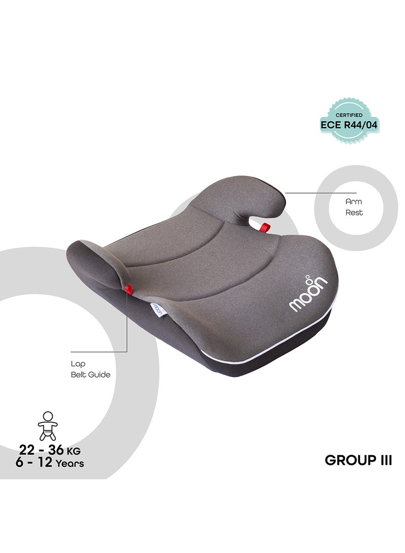 Moon Kido Baby Booster Lightweight Car Seat Group 3 22-36 Kg Brown  - Image 2