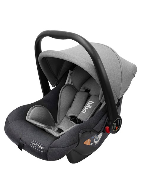 Bibo Baby Carrier And Car Seat – Full Body Support Cushion, Group 0+ (0M+), Lightweight Infant Seat for Newborns, Safety And Comfort Design – Grey