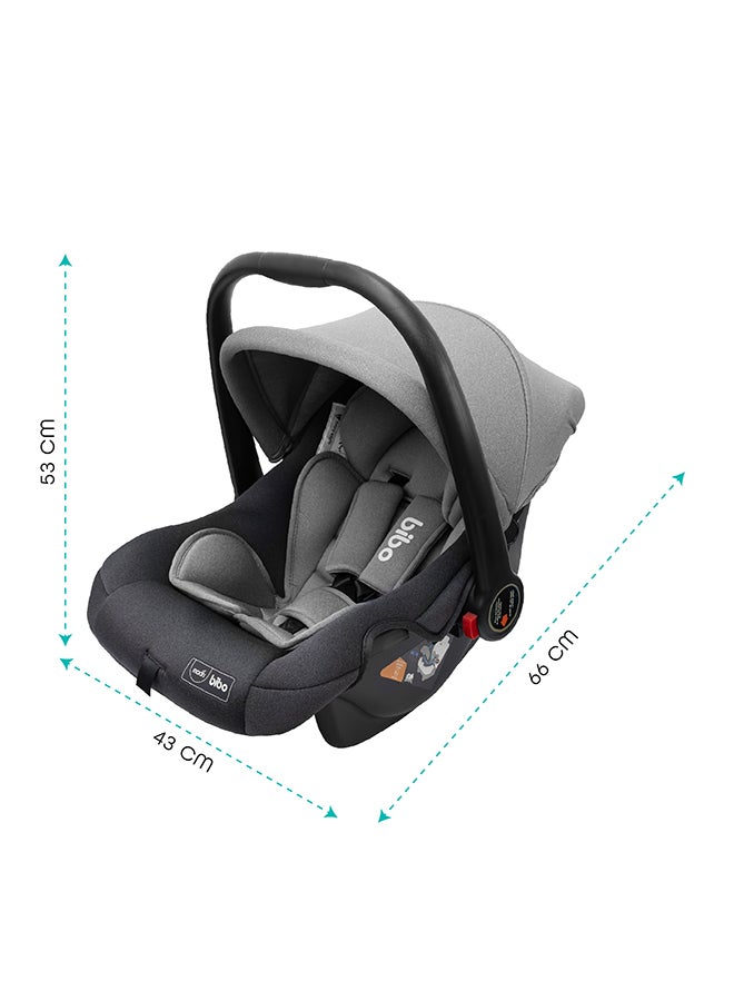 مون حامل أطفال/مقعد سيارة بيبو مع وسادة دعم لكامل الجسم، للأطفال بعمر 0 شهر فما أكبر - رمادي - Image 4