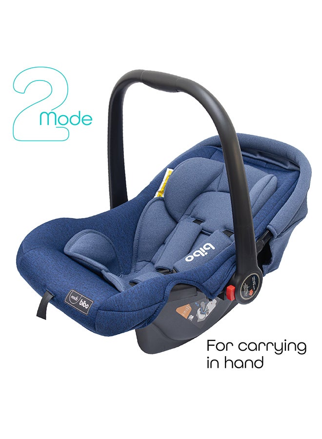 مون حامل أطفال/مقعد سيارة بيبو مع وسادة دعم لكامل الجسم، للأطفال بعمر 0 شهر فأكثر - أزرق - Image 5