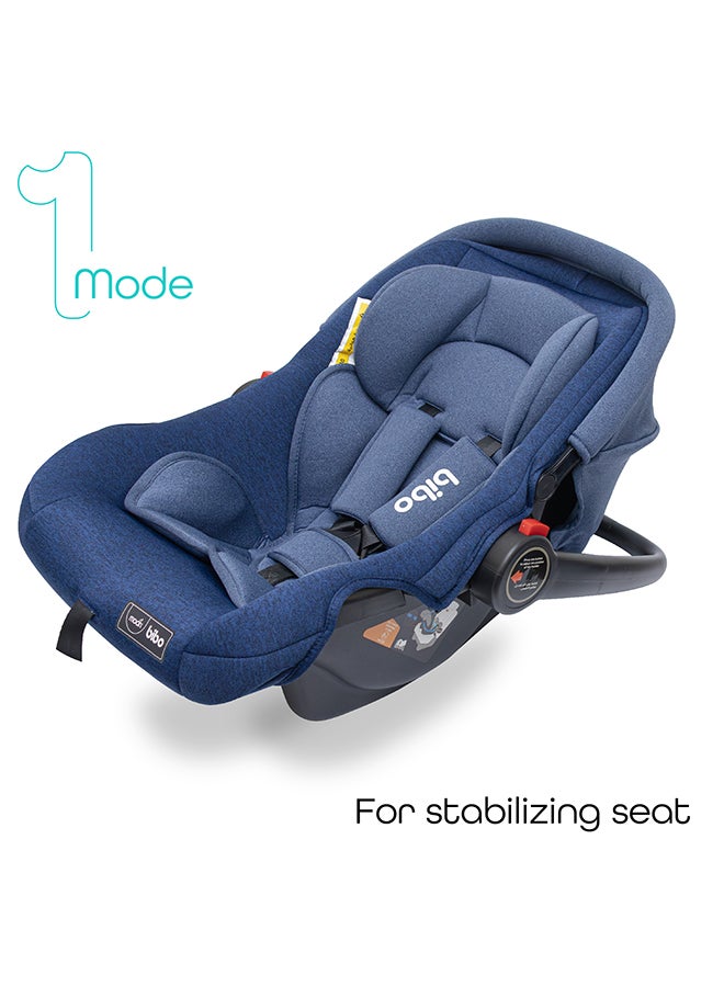 مون حامل أطفال/مقعد سيارة بيبو مع وسادة دعم لكامل الجسم، للأطفال بعمر 0 شهر فأكثر - أزرق - Image 2