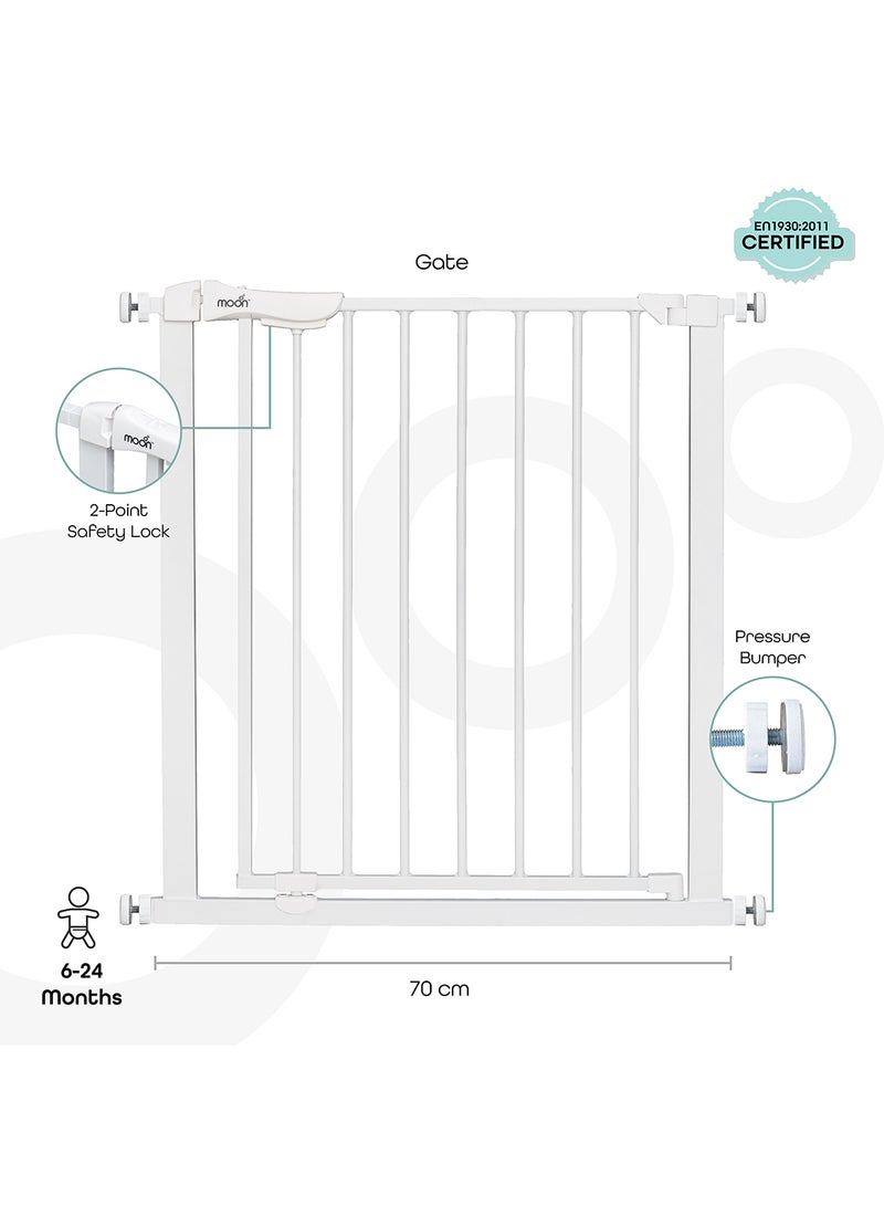 Moon Safety Gate With Extension Kit And 4 Pack Wall Cups  - Image 2