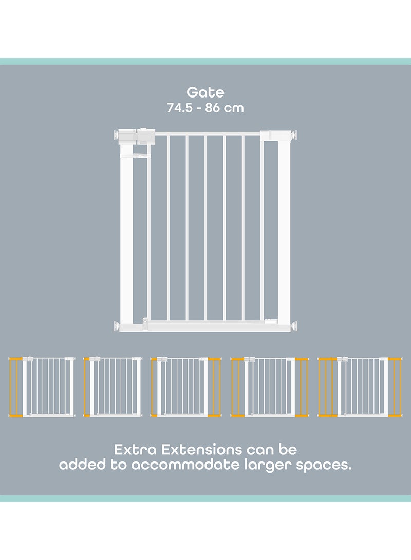 Moon Safety Gate With Extension Kit And 4 Pack Wall Cups  - Image 3