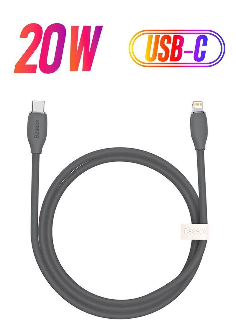 Baseus Type C To Lightning Fast Charging Data Cable PD 20W for Apple iPhone 14 Pro Max 13/12/11 Pro Max Mini XS X 8 7 6 5 SE iPad and More 1.2M Black  - Image 1