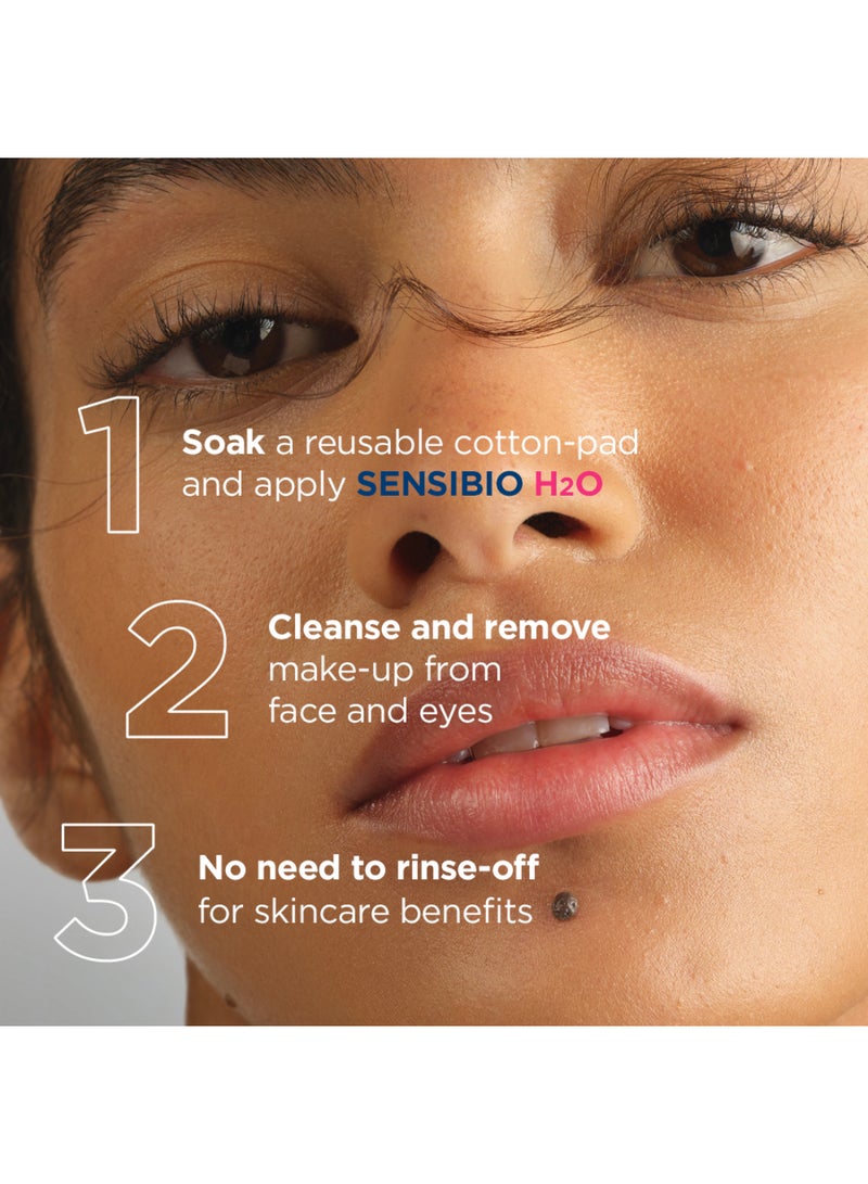 Bioderma Sensibio H2O  Micellar Water Make-Up Remover For Sensitive Skin- Face And Eyes Clear - Image 4