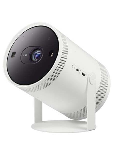 Samsung 30”- 100” The Freestyle Smart Portable Projector With Alexa Built-In, FHD, HDR, Indoor/Outdoor Home Use, Big Screen Experience, 360 Sound (2022) SP-LSP3BLAXSA White - Image 1