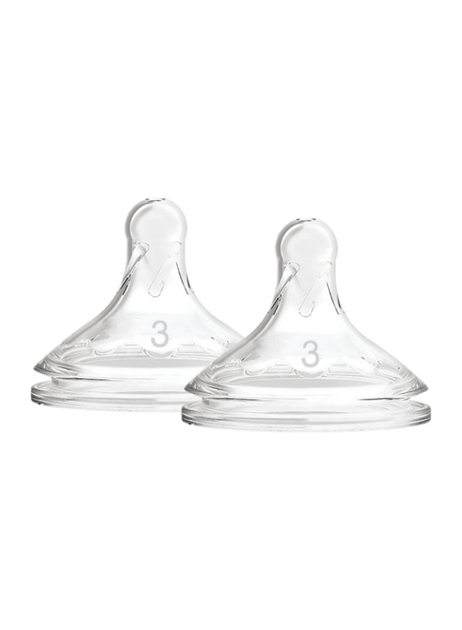 Dr. Brown’s - Level 3 Silicone W-N Options+ Anti-Colic Nipple, 2-Pack - Image 1