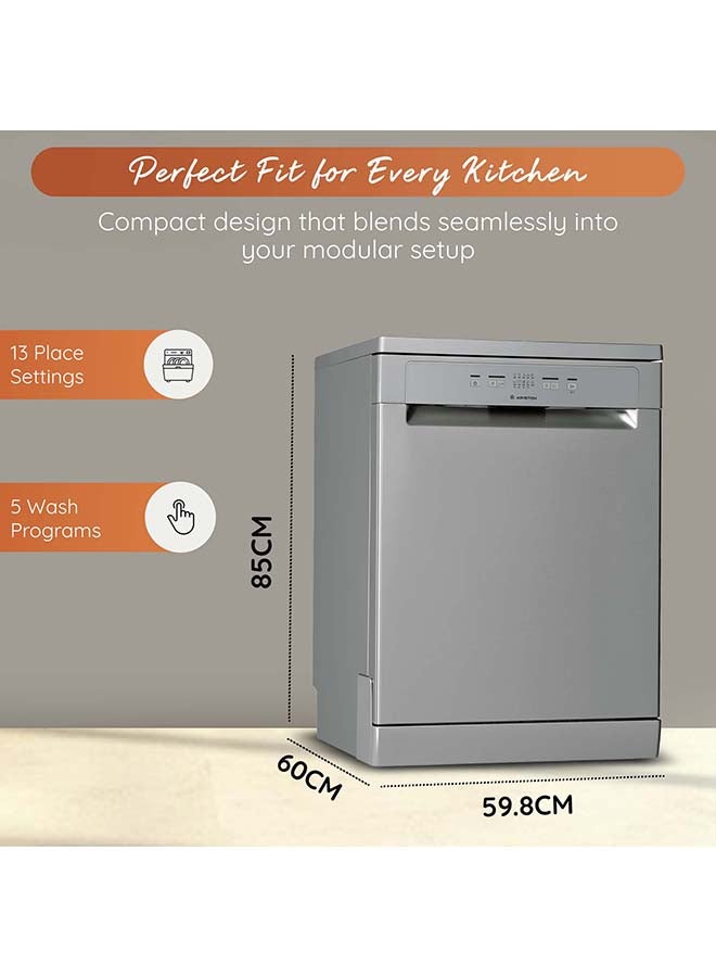 Ariston 13 Place Setting Inox Dishwasher 60cm 12 L LFC2B19XUK Grey - Image 2