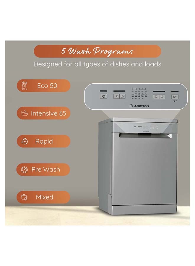 Ariston 13 Place Setting Inox Dishwasher 60cm 12 L LFC2B19XUK Grey - Image 4