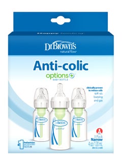 Pack Of 3 Baby Anti-Colic PP Narrow Options+ Feeding Bottle, 120 ML, 0 Months + - pnsku/N53333294A/45/_/1724247176/12c62e45-e3fb-4e95-b62b-8f72c35a0b79