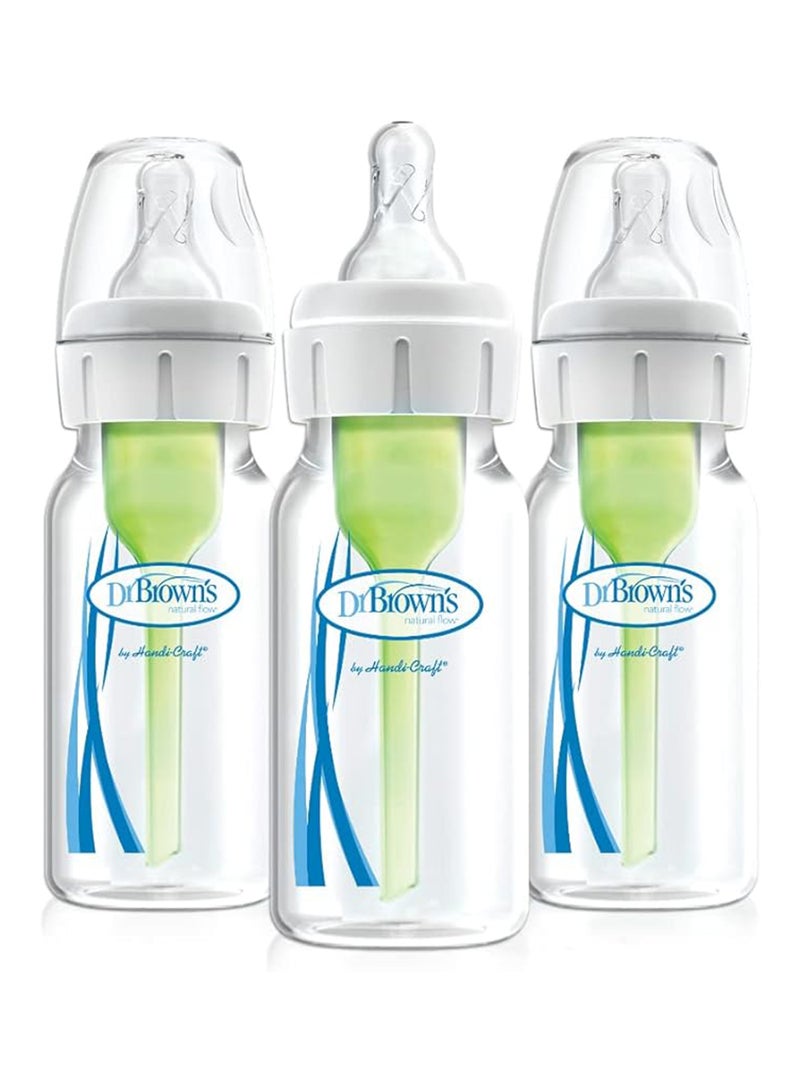 Dr. Brown’s Pack Of 3 Baby Anti-Colic PP Narrow Options+ Feeding Bottle, 120 ML, 0 Months + - Image 5