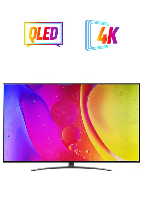 NanoCell TV 75-Inch NANO84 Series, Cinema Screen Design 4K Active HDR WebOS Smart AI ThinQ Local Dimming - 75NANO846QA Black