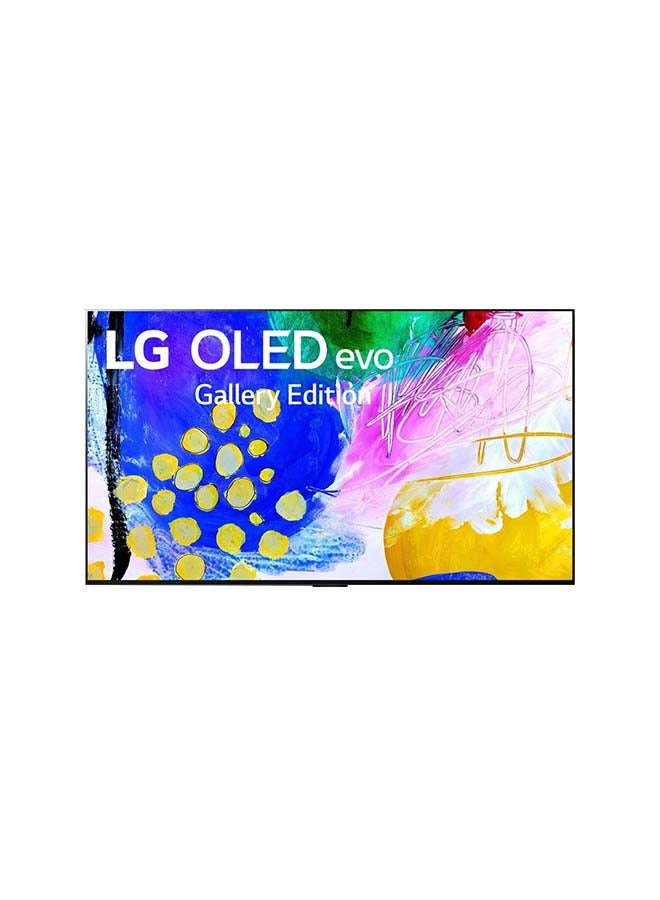 إل جي تلفزيون إيفو بشاشة OLED مقاس 77 بوصة من سلسلة G2، وبتصميم المعرض ونظام ويب 22 وتقنية نطاق HDR السينمائي بجودة 4K مع تقنية الذكاء الاصطناعي ثينكيو وتقنية تعتيم البكسل (إصدار 2022) OLED77G26LA أسود - Image 1