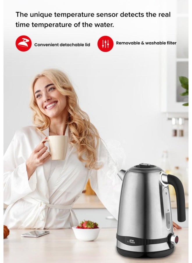 كليكون غلاية كهربائية لاسلكية من الفولاذ المقاوم للصدأ مع حماية من الغليان الجاف - Image 4