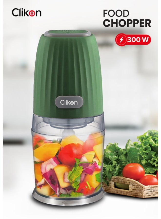 كليكون قطاعة طعام كهربائية تعمل بضغطة واحدة بشفرات من الاستانلس ستيل بتصميم قابل للفصل 600 ml 300 W CK2641 خزامي - Image 1