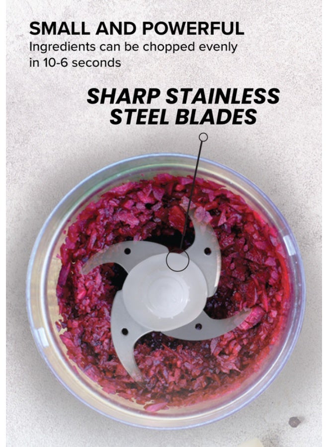 كليكون قطاعة طعام كهربائية تعمل بضغطة واحدة بشفرات من الاستانلس ستيل بتصميم قابل للفصل 600 ml 300 W CK2641 خزامي - Image 3