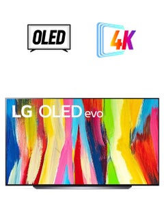 LG OLED EVO TV 83-Inch C2 series, Cinema Screen Design 4K Cinema HDR WebOS22 With ThinQ AI Pixel Dimming (2022) OLED83C26LA Black  - Image 1