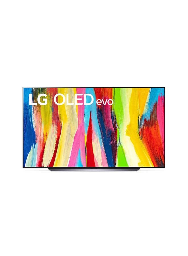 OLED EVO TV 83-Inch C2 series, Cinema Screen Design 4K Cinema HDR WebOS22 With ThinQ AI Pixel Dimming (2022) OLED83C26LA Black