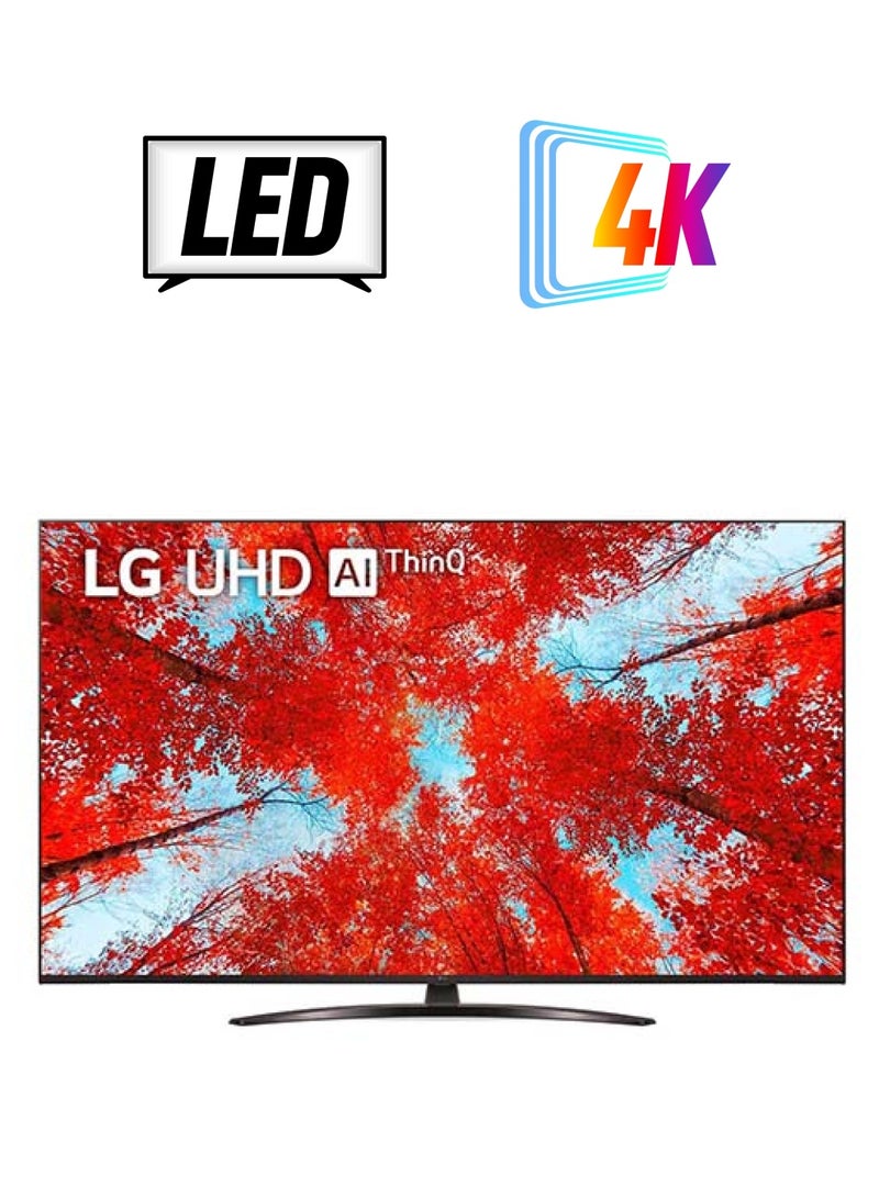 إل جي تلفزيون بدقة فائقة الوضوح وجودة 4K مقاس 55 بوصة من سلسلة Q9100 مع تقنية HDR (النطاق الديناميكي العالي) النشط بجودة 4K لتصميمات شاشة السينما وتقنية ThinQ‏ AI‎ (الذكاء الاصطناعي ثين كيو‎) للتلفزيون الذكي بنظام التشغيل ويب إصدار (2022) 55UQ91006LC أسود  - Image 1