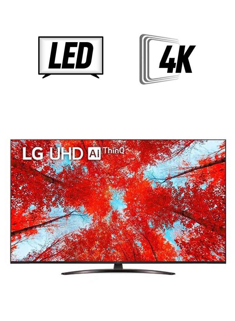إل جي تلفزيون بدقة فائقة الوضوح وجودة 4K مقاس 55 بوصة من سلسلة Q9100 مع تقنية HDR (النطاق الديناميكي العالي) النشط بجودة 4K لتصميمات شاشة السينما وتقنية ThinQ‏ AI‎ (الذكاء الاصطناعي ثين كيو‎) للتلفزيون الذكي بنظام التشغيل ويب إصدار (2022) 55UQ91006LC أسود - Image 1