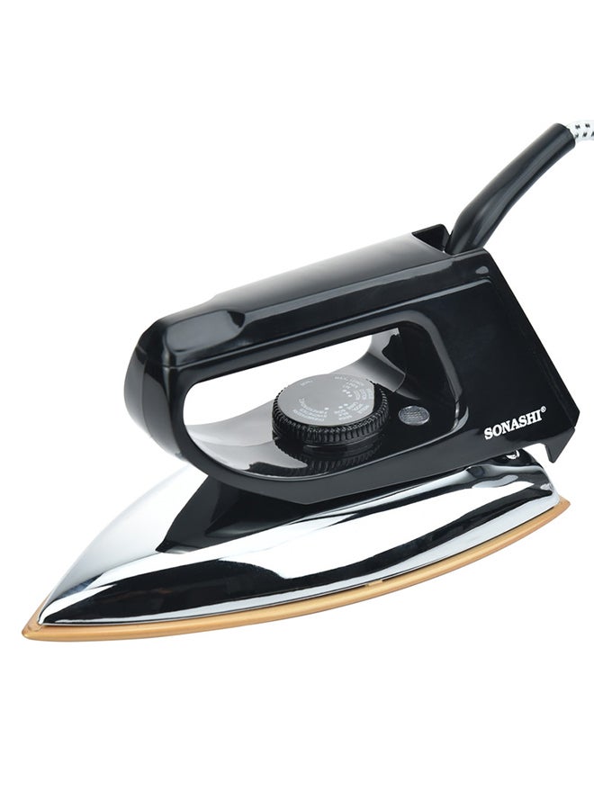 SONASHI Dry Iron - Aluminum Soleplate & Adjustable Thermostat | Easy Temperature Settings with Power On Indicator Light | Perfect for All Types Of Clothes 1200 W SDI-6010 Black - Image 1