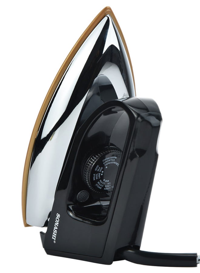 SONASHI Dry Iron - Aluminum Soleplate & Adjustable Thermostat | Easy Temperature Settings with Power On Indicator Light | Perfect for All Types Of Clothes 1200 W SDI-6010 Black - Image 3
