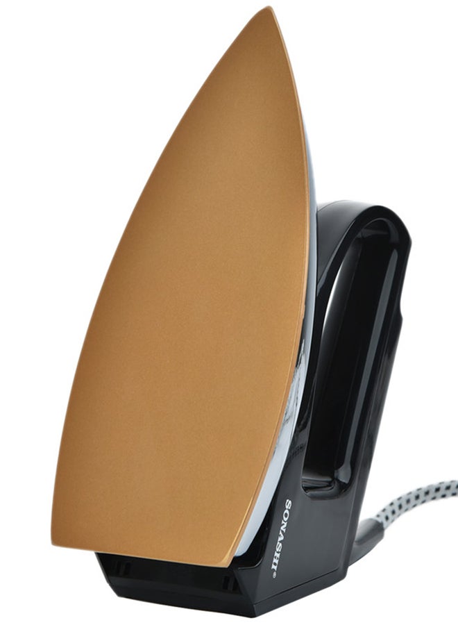 SONASHI Dry Iron - Aluminum Soleplate & Adjustable Thermostat | Easy Temperature Settings with Power On Indicator Light | Perfect for All Types Of Clothes 1200 W SDI-6010 Black - Image 5