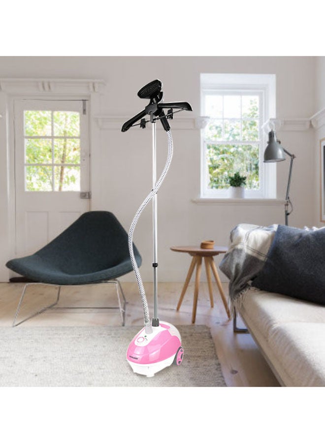 SONASHI - Garment Steamer - Suitable for All Fabrics | Automatic Re-Start and Double Safety System | Big Water Tank with Overheat Protection | Continuous Working 40 MINs 1.3 L 1700 W SGS-321 Pink - Image 1