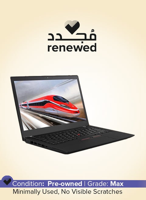 مُجدد - لابتوب ثينك باد T470 إصدار (2017) بشاشة مقاس 14 بوصة ومعالج كور i5/ الجيل السابع/ ذاكرة رام 8 جيجابايت/ محرك أقراص SSD سعة 256 جيجابايت/ بطاقة رسومات إنتل بدقة عالية الوضوح، بلون أسود اللغة الإنجليزية أسود