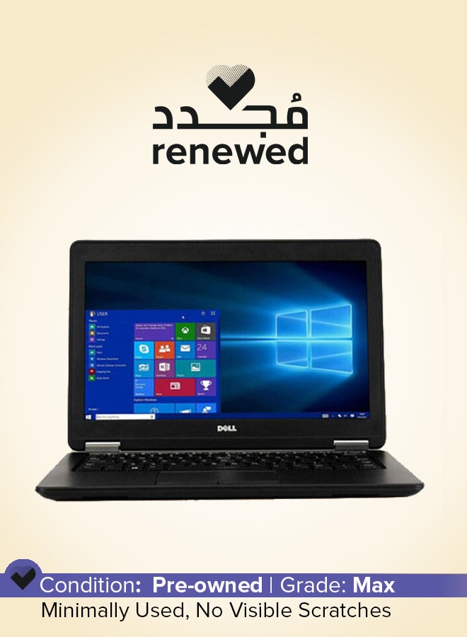 Renewed - Latitude 7250  Laptop With 12.5-Inch Display, Intel Core i7 Processor/5th Gen/8GB RAM/256GB SSD/Intel HD Graphics English Black