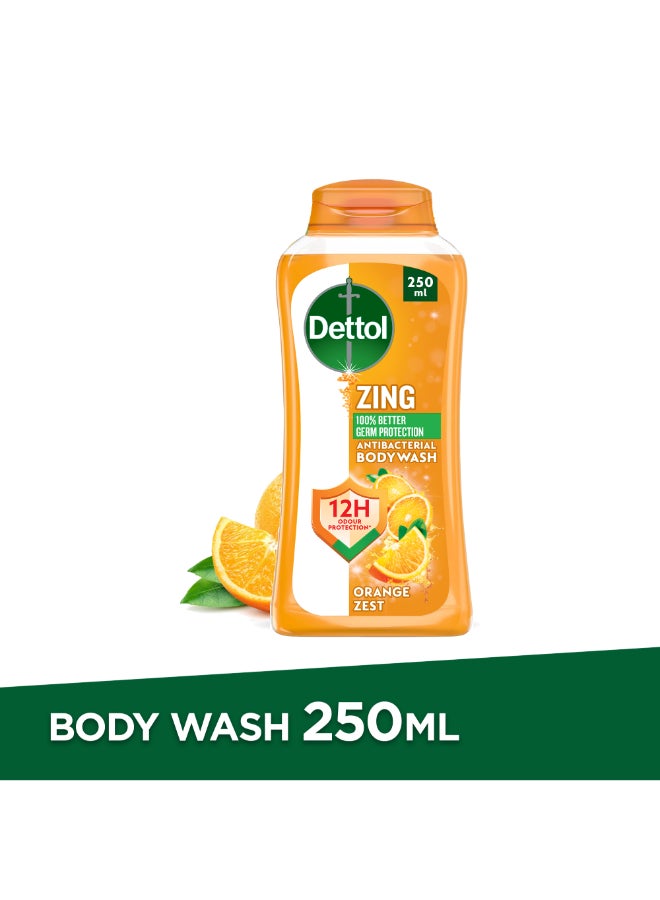 Dettol - Antibacterial Shower Gel and Body Wash with Orange Zest 250ml - Image 1