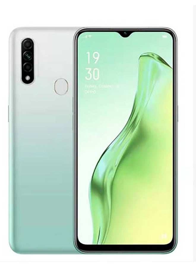أوبو هاتف A31 ثنائي الشريحة لون أبيض فانتازي / أزرق سماوي بذاكرة رام سعة 6 جيجابايت وذاكرة داخلية سعة 128 جيجابايت ويدعم تقنية 4G LTE - إصدار عالمي - Image 2