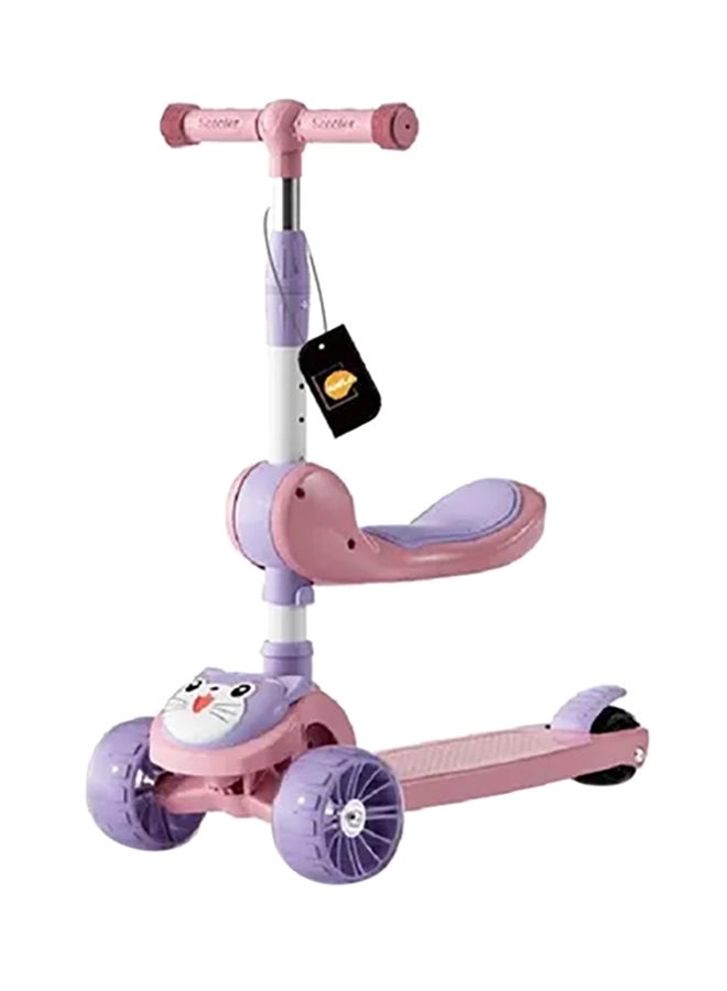 كيدل سكوتر 2 في 1 قابل للطي بارتفاع قابل للتعديل وردي 79x25x58سم - Image 1