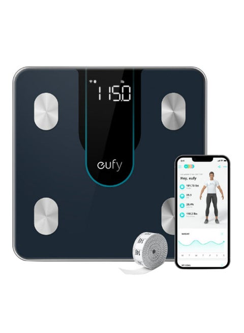 Digital Smart Scale P2 With Wi-Fi And Bluetooth Black
