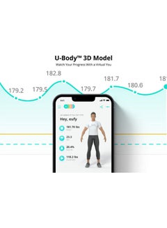 إيوفي ميزان رقمي ذكي P2 مزود بخاصية الواي فاي والبلوتوث بلون أسود  - Image 3