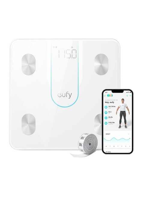 Digital  Smart Scale P2  With Wi-Fi And Bluetooth White