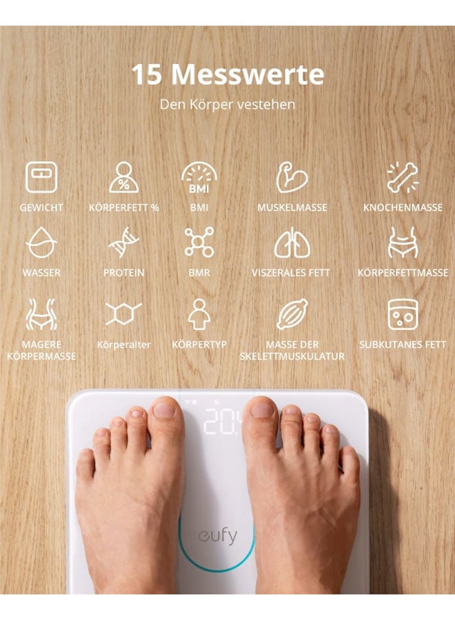 إيوفي - ميزان رقمي ذكي P2 مزود بخاصية الواي فاي والبلوتوث بلون أبيض - Image 1
