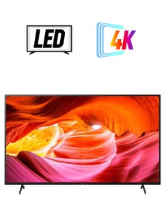 سوني تلفزيون بشاشة مقاس 50 بوصة بجودة 4K بمليار لون يدعم تقنية HDR وتقنية دولبي للصوت ويدعم برنامج جوجل تي في طراز KD-50X75K - موديل 2022 KD-50X75K أسود  - Image 1