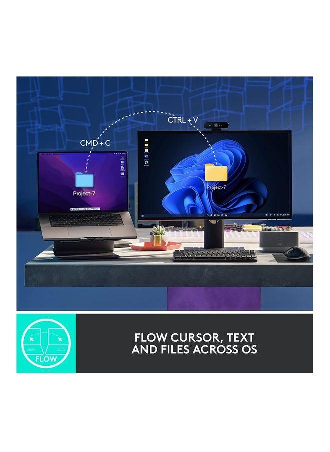 لوجيتيك ماوس ام اكس ماستر 3S من لوجيتك، لاسلكي و تمرير سريع للغاية، تصميم مريح و8000 نقطة في البوصة ويعمل على الزجاج، بصوت هادئ ومنفذ USB، بنظام تشغيل بلوتوث، ويندوز، لينكس وكروم أسود - Image 3