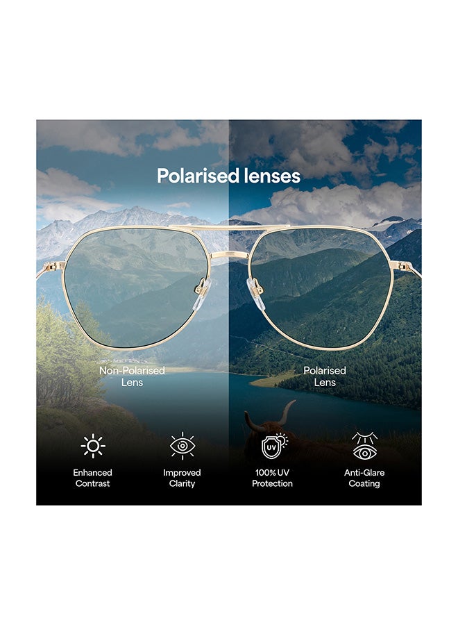 John Jacobs Full Rim Polarized Cat Eye Sunglasses For Men & Women - 48mm - Tortoise - Image 5